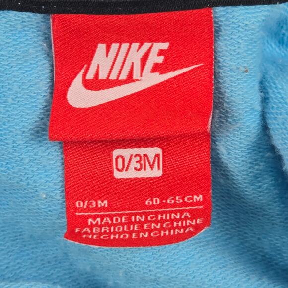 Nike Jacket Infant Size 0-3 months Blue White Polka Dot Pink Trim - Picture 5 of 11